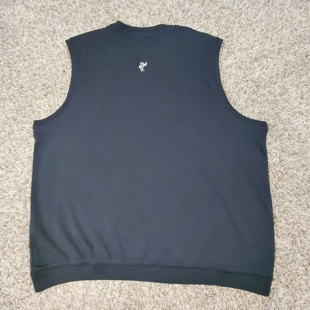 Valhalla Golf Club Sweater Vest Mens Medium Black Ashworth Cotton Louisville KY